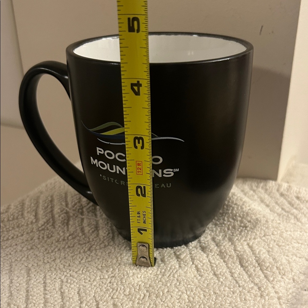 Pocono Television Network PTN Black White Ceramic Mug Dishwasher Safe 14 oz - Picture 4 of 4